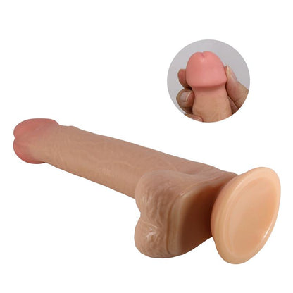 PRETTYLOVE - TALLEN DILDO WITH SLIDING SKIN RETRACTIL 22 CM