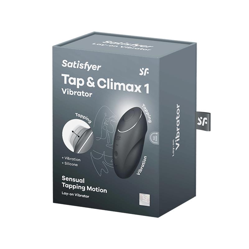 SATISFYER - VIBRATEUR TAP AND CLIMAX 1 ET TAPOTEMENT NOIR