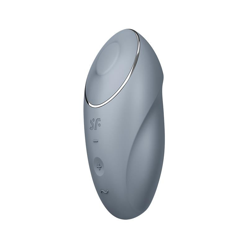 SATISFYER - VIBRATEUR TAP AND CLIMAX 1 À VIBRATIONS ET TAPOTEMENTS GRIS
