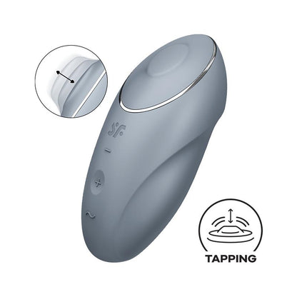 SATISFYER - VIBRATEUR TAP AND CLIMAX 1 À VIBRATIONS ET TAPOTEMENTS GRIS