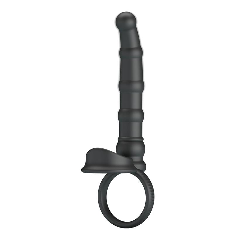 PRETTYLOVE - TATUM COCK RING WITH VIBRATING PLUG PLUG