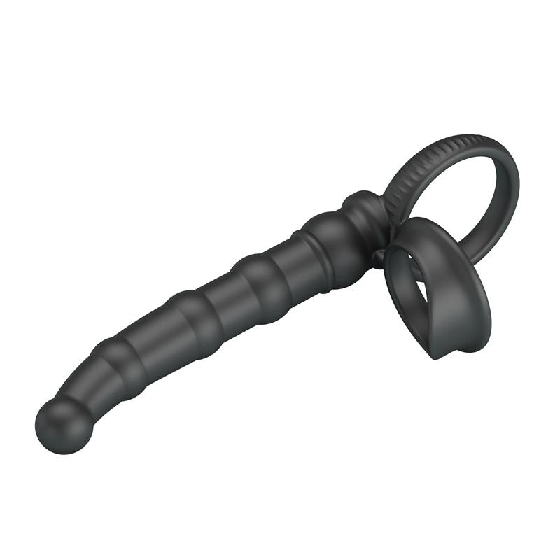 PRETTYLOVE - TATUM COCK RING WITH VIBRATING PLUG PLUG