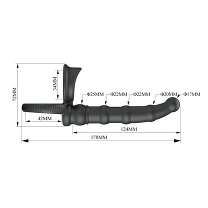 PRETTYLOVE - TATUM COCK RING WITH VIBRATING PLUG PLUG