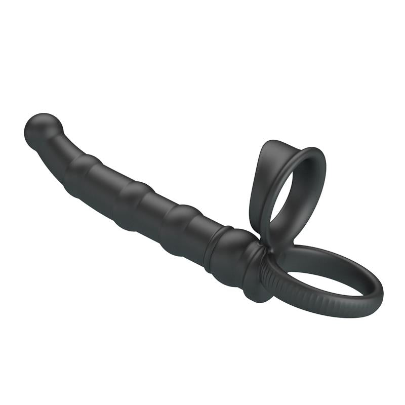 PRETTYLOVE - TATUM COCK RING WITH VIBRATING PLUG PLUG