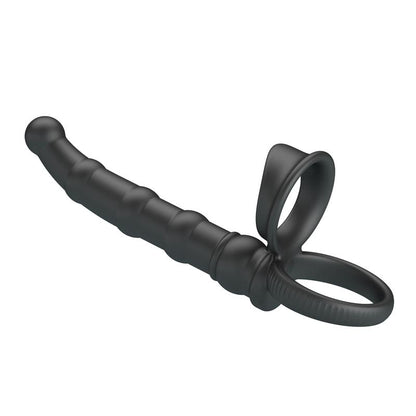 PRETTYLOVE - TATUM COCK RING WITH VIBRATING PLUG PLUG
