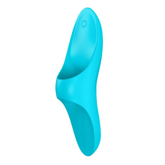 SATISFYER - TEASER FINGER VIBRATOR LIGHT BLUE