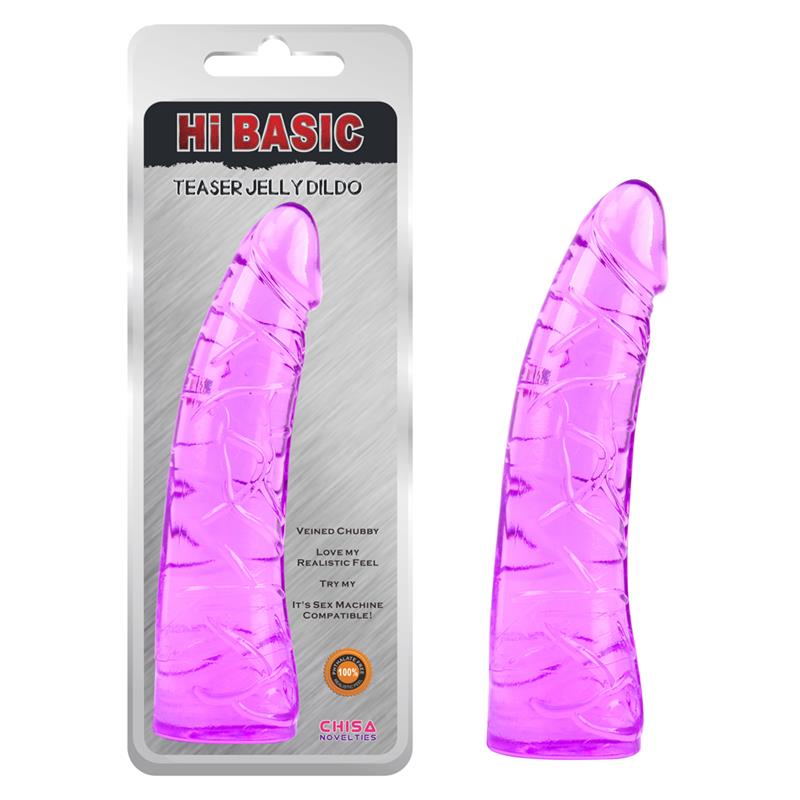 CHISA - TEASER JELLY DILDO 18.6CM PURPLE