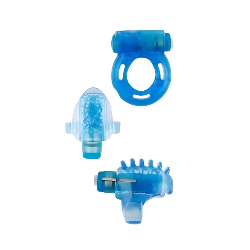 CHISA - TEASERS RING KIT OF 3 BLUE