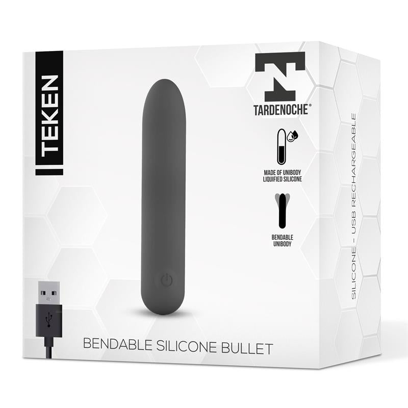 TARDENOCHE - TEKEN BENDABLE VIBRATING BULLET LIQUID SILICONE UNIBODY MAGNETIC USB