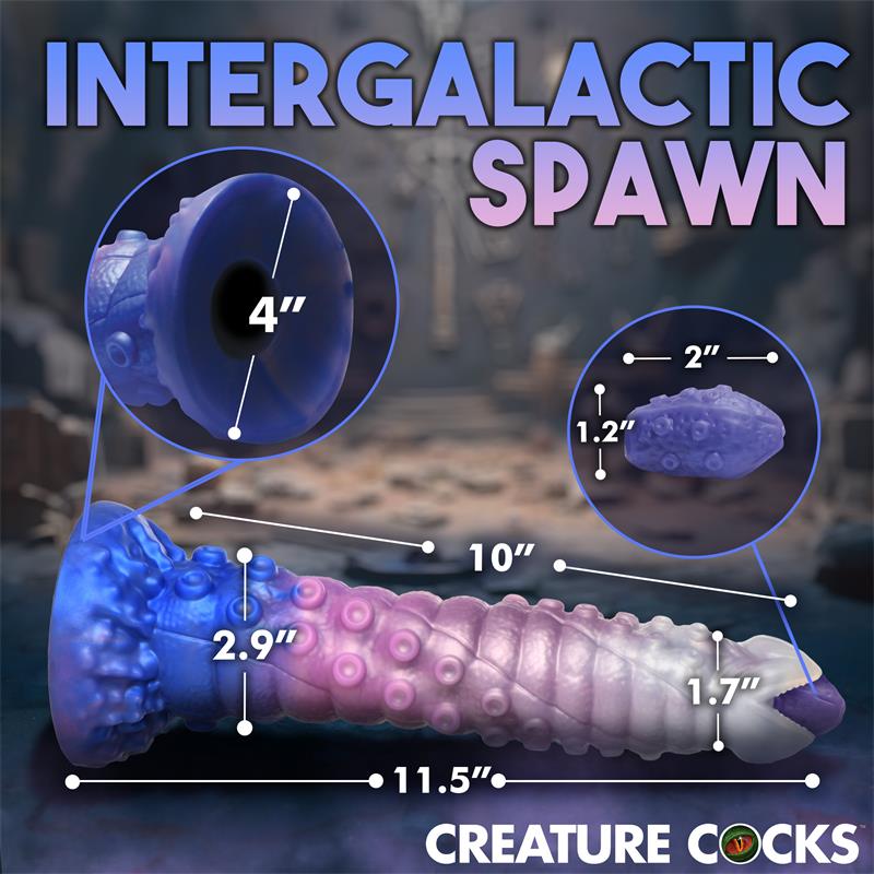 CREATURE COCKS - TENTA-QUEEN OVIPOSITOR DILDO WITH 6 EGGS