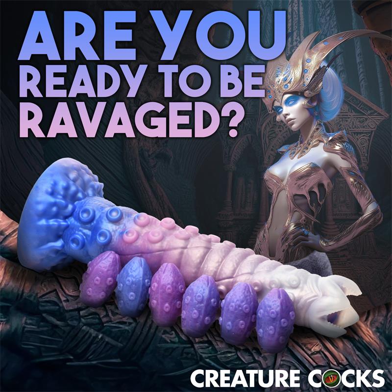 CREATURE COCKS - TENTA-QUEEN OVIPOSITOR DILDO WITH 6 EGGS