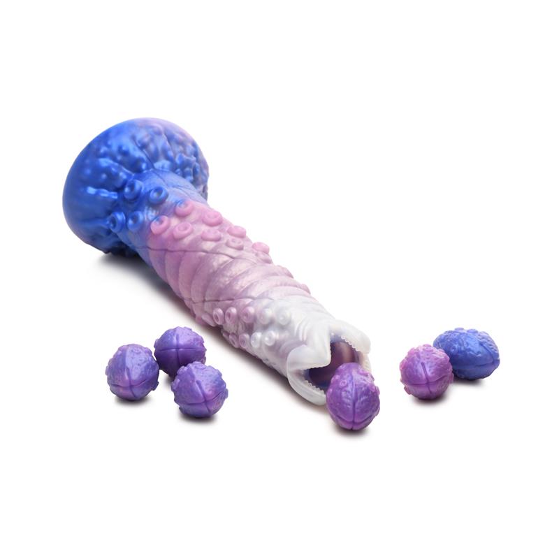 CREATURE COCKS - TENTA-QUEEN OVIPOSITOR DILDO WITH 6 EGGS