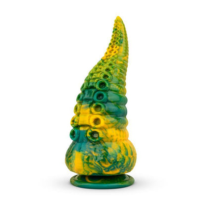 MYTHICAL MATES - TENTACLE DELIGHT GREEN AND YELLOW DILDO 22.4 CM - 8.8