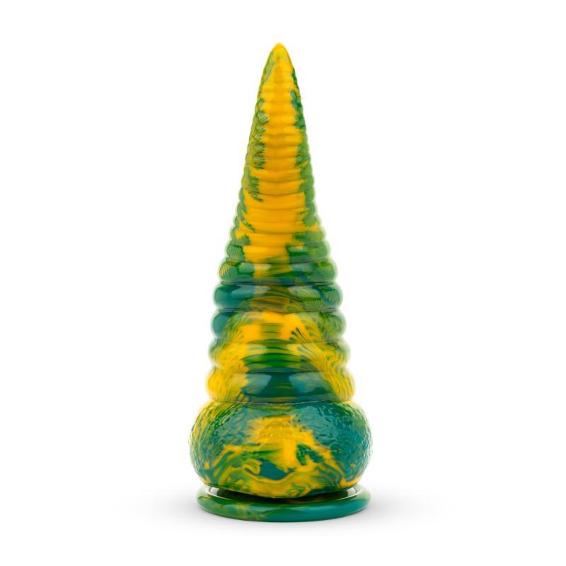 MYTHICAL MATES - TENTACLE DELIGHT GREEN AND YELLOW DILDO 22.4 CM - 8.8