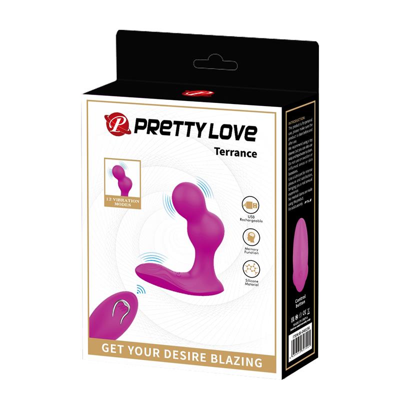 PRETTYLOVE - TERRANCE VIBRATING BUTT PLUG WITH REMOTE