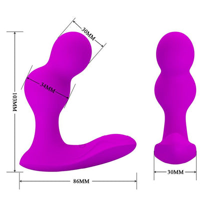 PRETTYLOVE - TERRANCE VIBRATING BUTT PLUG WITH REMOTE