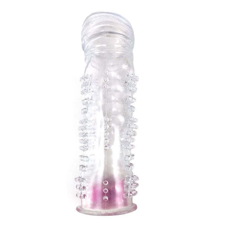 A-GUSTO - TEXTURED PENIS SLEEVE WITH VIBRATION CLEAR