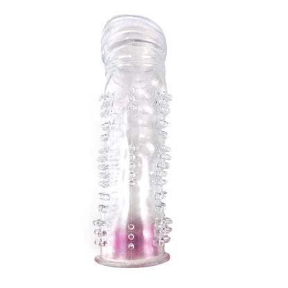A-GUSTO - TEXTURED PENIS SLEEVE WITH VIBRATION CLEAR