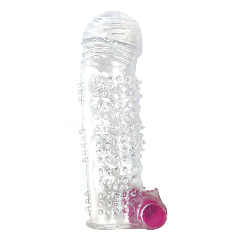 A-GUSTO - TEXTURED PENIS SLEEVE WITH VIBRATION CLEAR
