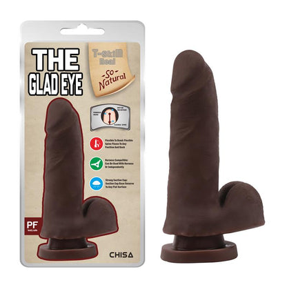 CHISA - THE GLAD EYE DUAL-DENSITY DILDO BROWN 15M
