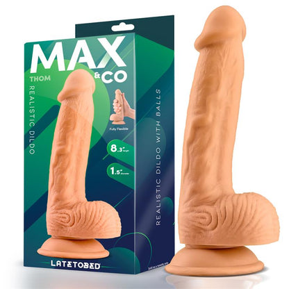 MAX & CO - THOM REALISTIC DILDO WITH TESTICLES FLESH 8.3