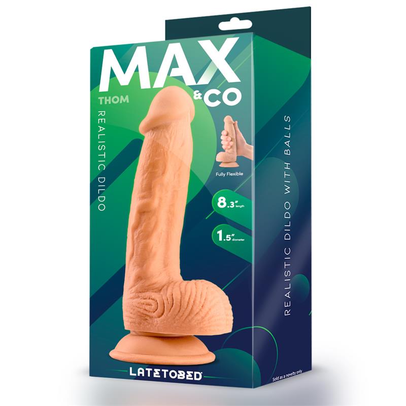 MAX & CO - THOM REALISTIC DILDO WITH TESTICLES FLESH 8.3