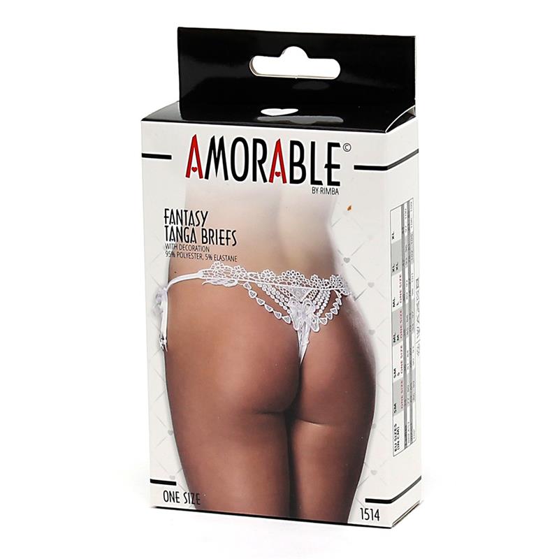 AMORABLE - THONG FANTASY WHITE ONE SIZE