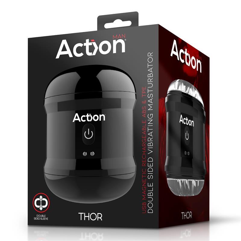 ACTION - THOR DOUBLE SIDED VIBRATING MASTURBATOR