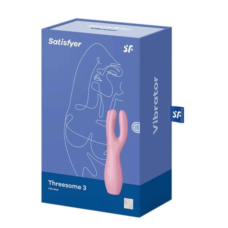 SATISFYER - THREESOME 3 LAY-ON VIBE 3 MOTORS PINK