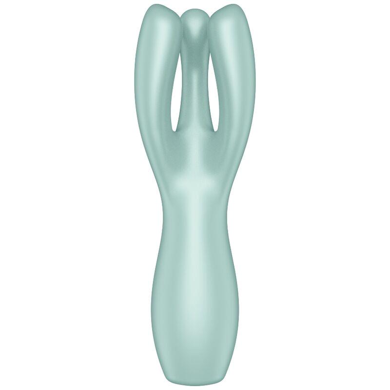 SATISFYER - VIBRATEUR À POSER THREESOME 3 3 MOTEURS MENTHE