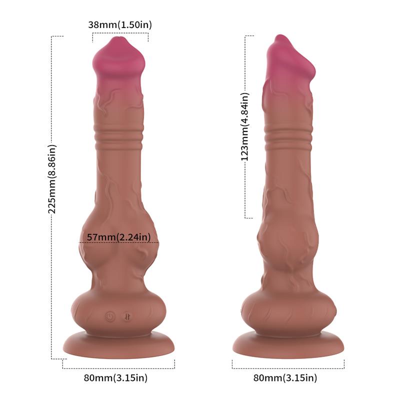 URBAN SKY - THRUSTING AND VIBRATING DILDO 22.5 CM