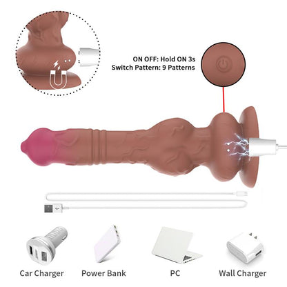 URBAN SKY - THRUSTING AND VIBRATING DILDO 22.5 CM