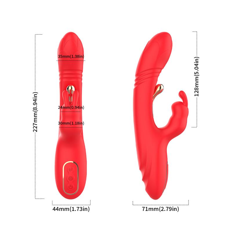 URBAN SKY - THRUSTING RABBIT TICKLER VIBRATOR LIQUID SILICONE