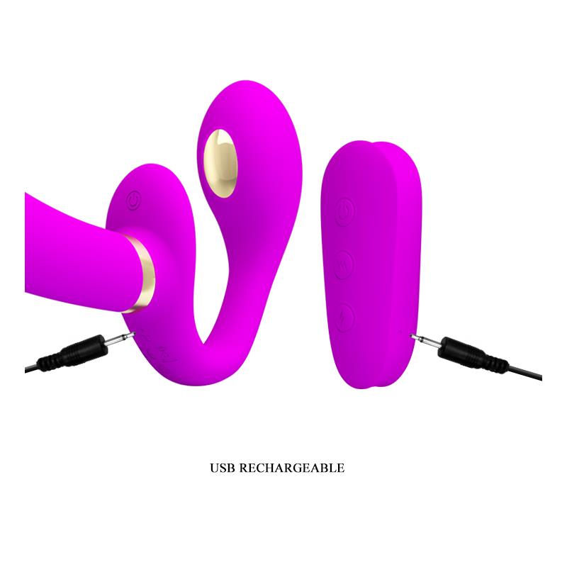 PRETTYLOVE - THUNDERBIRD COUPLES VIBE STRAPLESS WITH REMOTE CONTROL