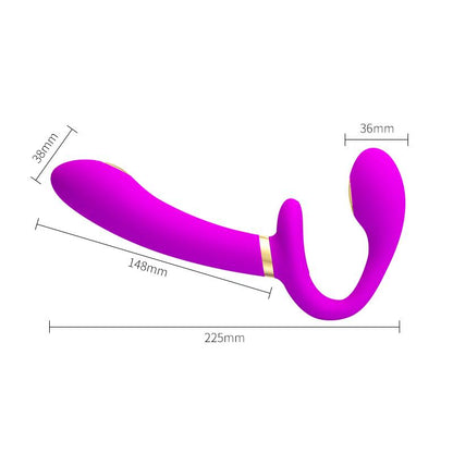 PRETTYLOVE - THUNDERBIRD COUPLES VIBE STRAPLESS WITH REMOTE CONTROL