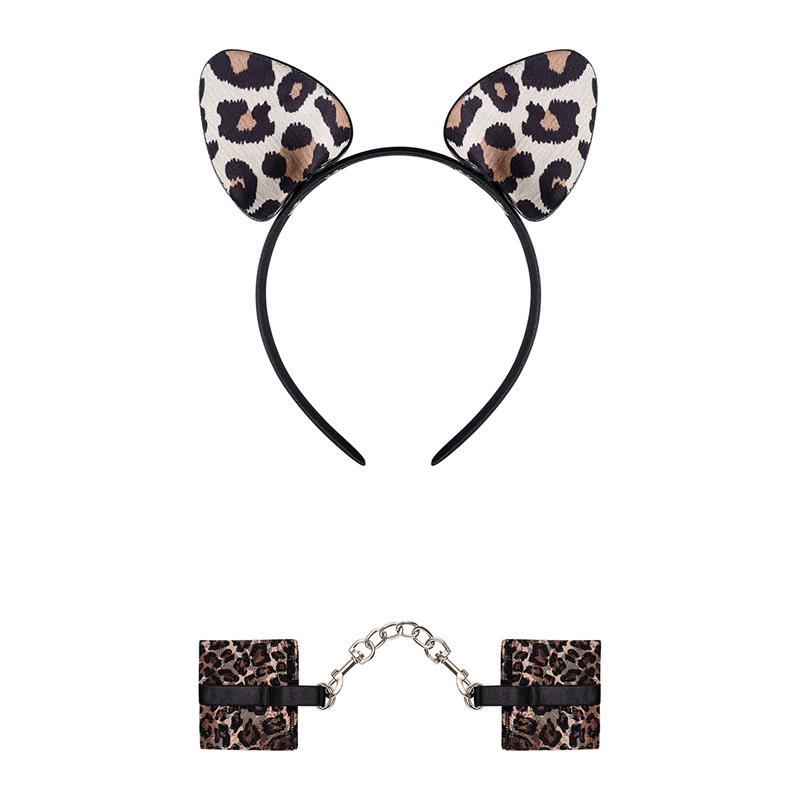 OBSESSIVE - TIGERLLA HANDCUFFS AND HEADBAND SET