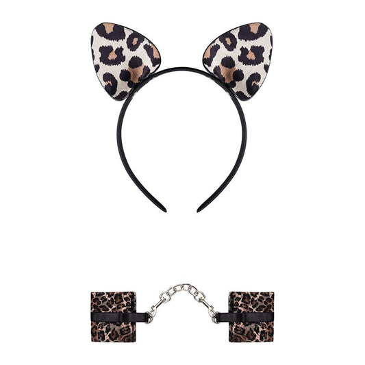 OBSESSIVE - TIGERLLA HANDCUFFS AND HEADBAND SET