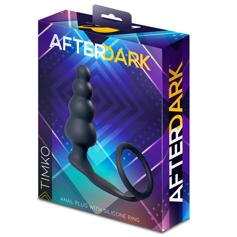 AFTERDARK - ANAL PLUG TIMKO AVEC ANNEAU EN SILICONE