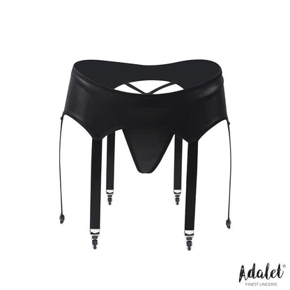 ADALET LINGERIE - TINA 3 STRIPS GARTER AND THONG SET