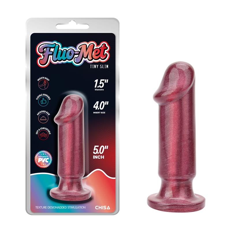 CHISA - TINY SLIM RED BUTT PLUG 5 - 12.5CM