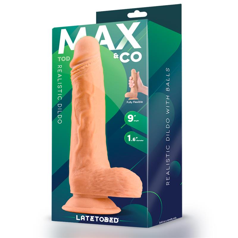 MAX & CO - TOD REALISTIC DILDO WITH TESTICLES 9 FLESH