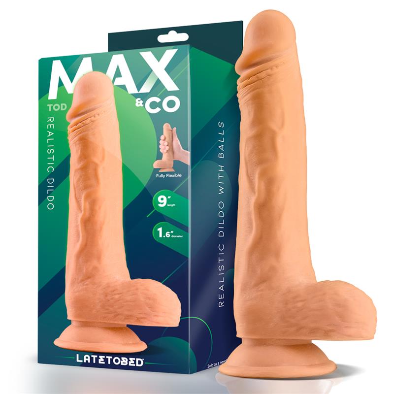 MAX & CO - TOD REALISTIC DILDO WITH TESTICLES 9 FLESH
