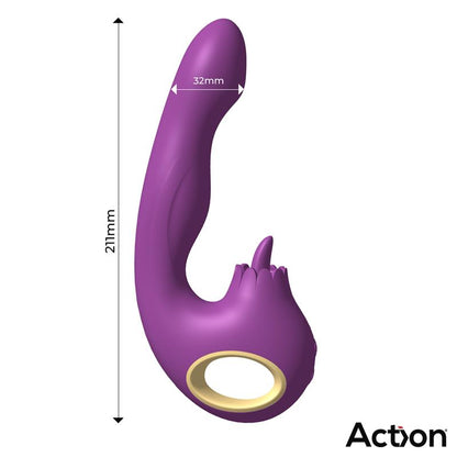 ACTION - TOKA VIBE WITH SWINGING 360º AND STIMULATING LICKING TONGUE