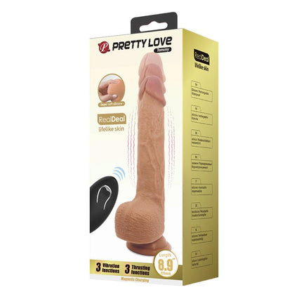 PRETTYLOVE - TOMMY REALISTIC DILDO WITH VIBRATION AND THRUSTING WITH REMOTE