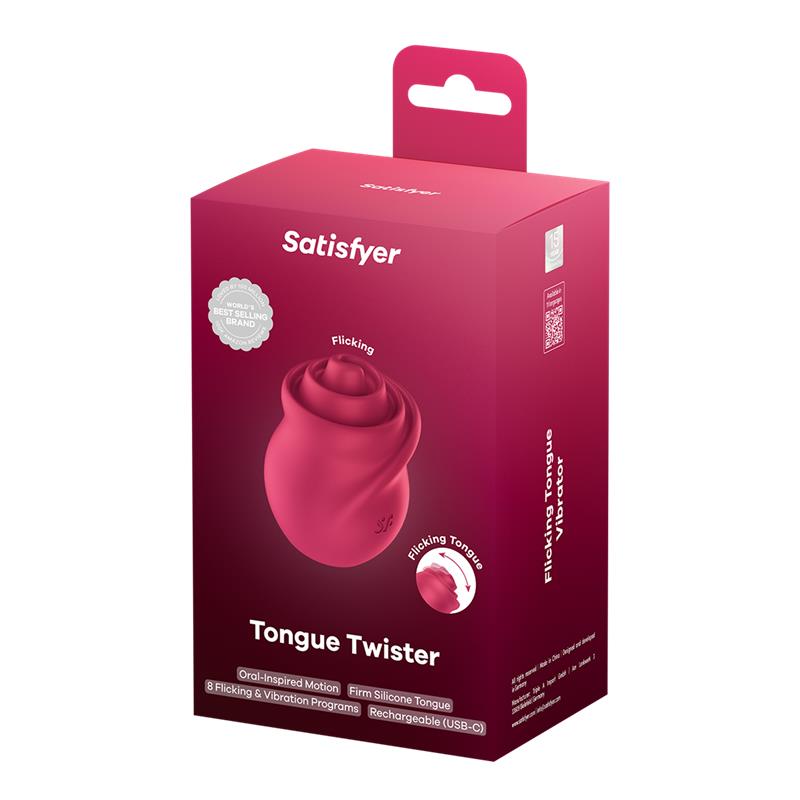 SATISFYER - TONGUE TWISTER RED