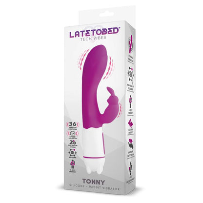 LATETOBED - TONNY USB VIBRATOR G SPOT 36 FUNCTIONS SILICONE PURPLE