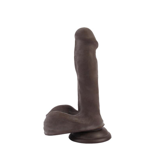 CHISA - TOPLESS LOVER DUAL-DENSITY DILDO BROWN 19.2CM
