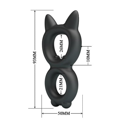 CRAZY BULL - TORAN DOUBLE PENIS RING MOD 20