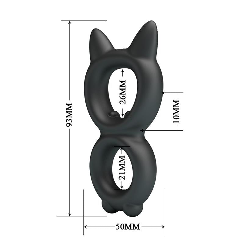 CRAZY BULL - TORAN DOUBLE PENIS RING MOD 20