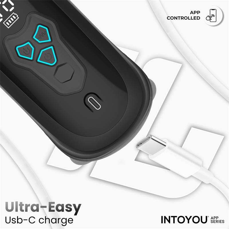 INTOYOU APP SERIES - TORKY COMPRESSING ROTATING MASTURBATOR WITH APP
